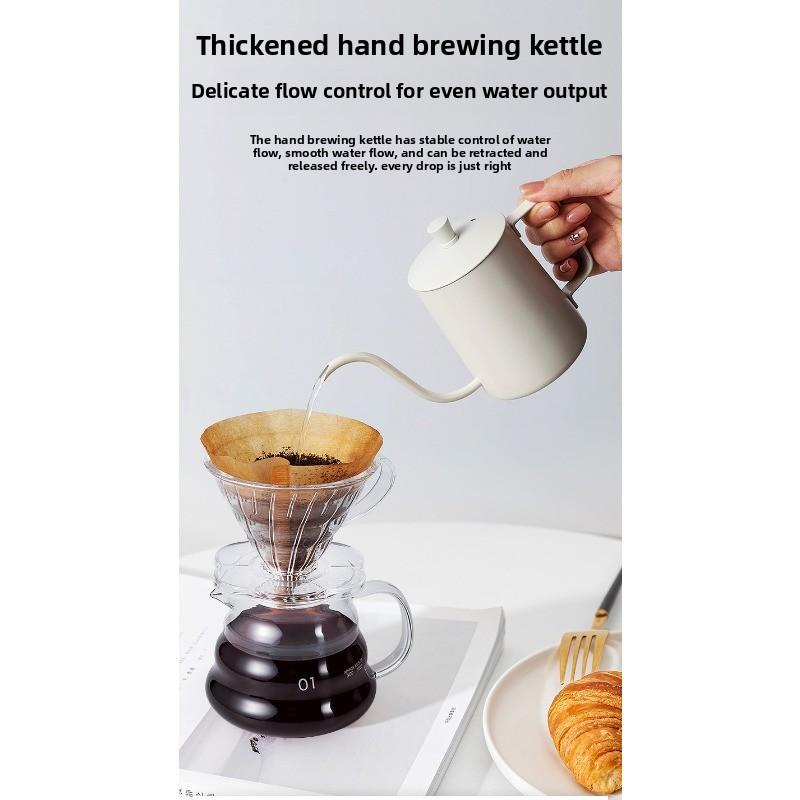 Gift Set of Pour-over Coffee Maker and Accessories - Coffee Utensils with 5-piece Filter Set