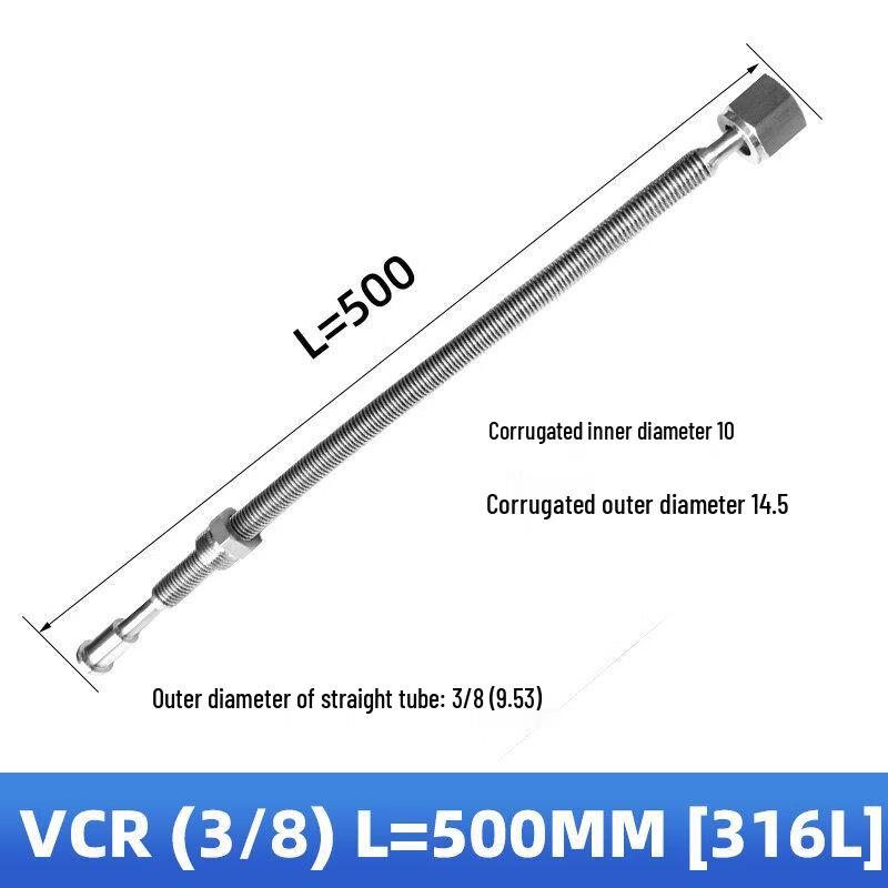 Rongyu 316L SS VCR Flexible Bellows Hose