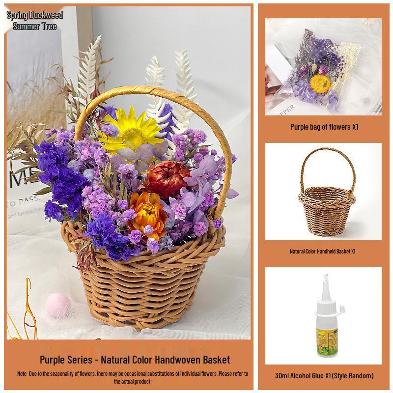 Back-to-School Gift: DIY Eternal Flower Mini Basket Ornament for Team Building & Decoration