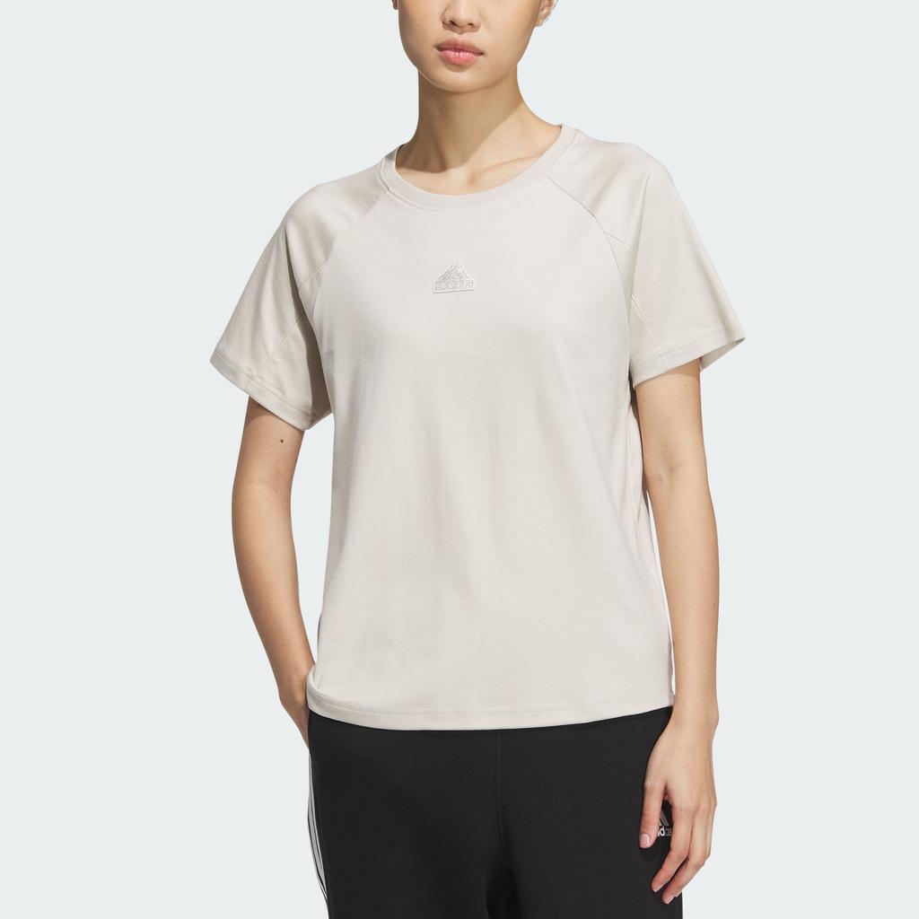 Adidas Cool Sensation Sport Casual Short Sleeve T-Shirt Women Tops Alumina-Brown JJ3583