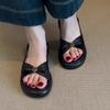 Commuter Version~ Niche High-end Style Round Head with Sandals, Women's Outer Wear Fashion and Comfortable Roman Sandals