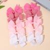 10Pcs Baby Girls Solid Bow Hair Clips Grosgrain Ribbon Bownot Hairpins Children Headwear Hair Accessories