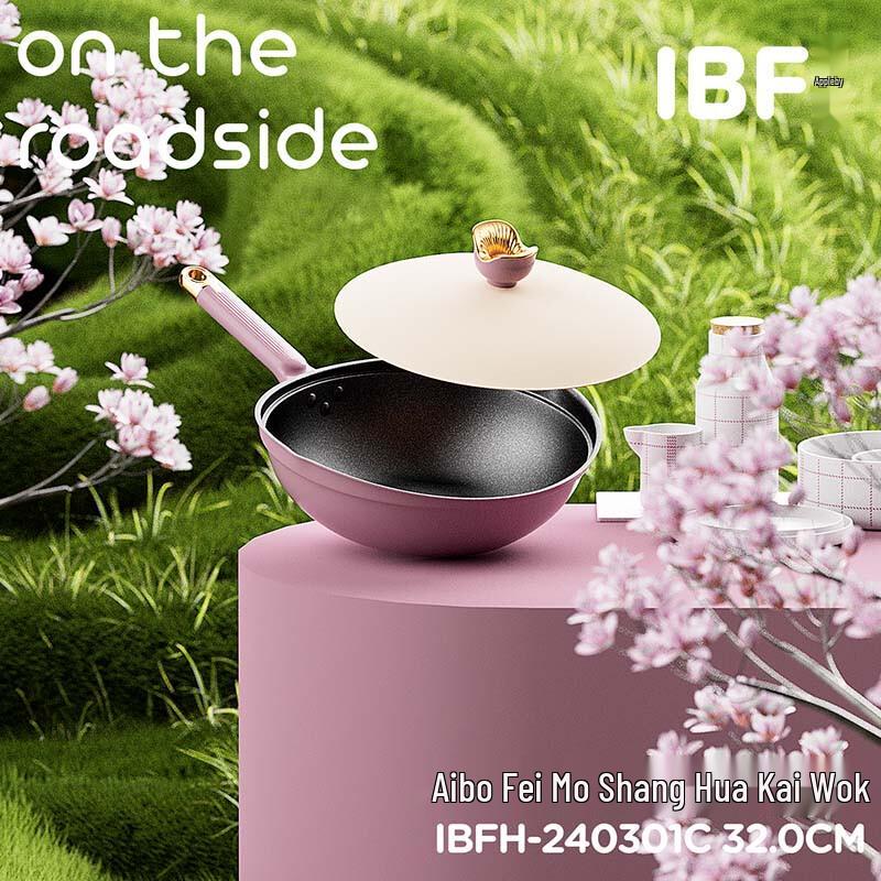Aibofe 32CM Wrought Iron Wok