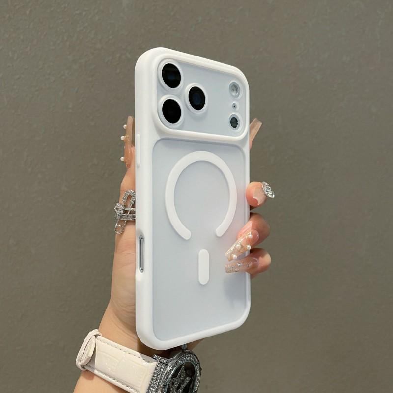 Matte Finish Magnetic Snap-On Case IPhone 17 Pro Max 16 Precise Cutouts Full Coverage Shockproof PC Shell