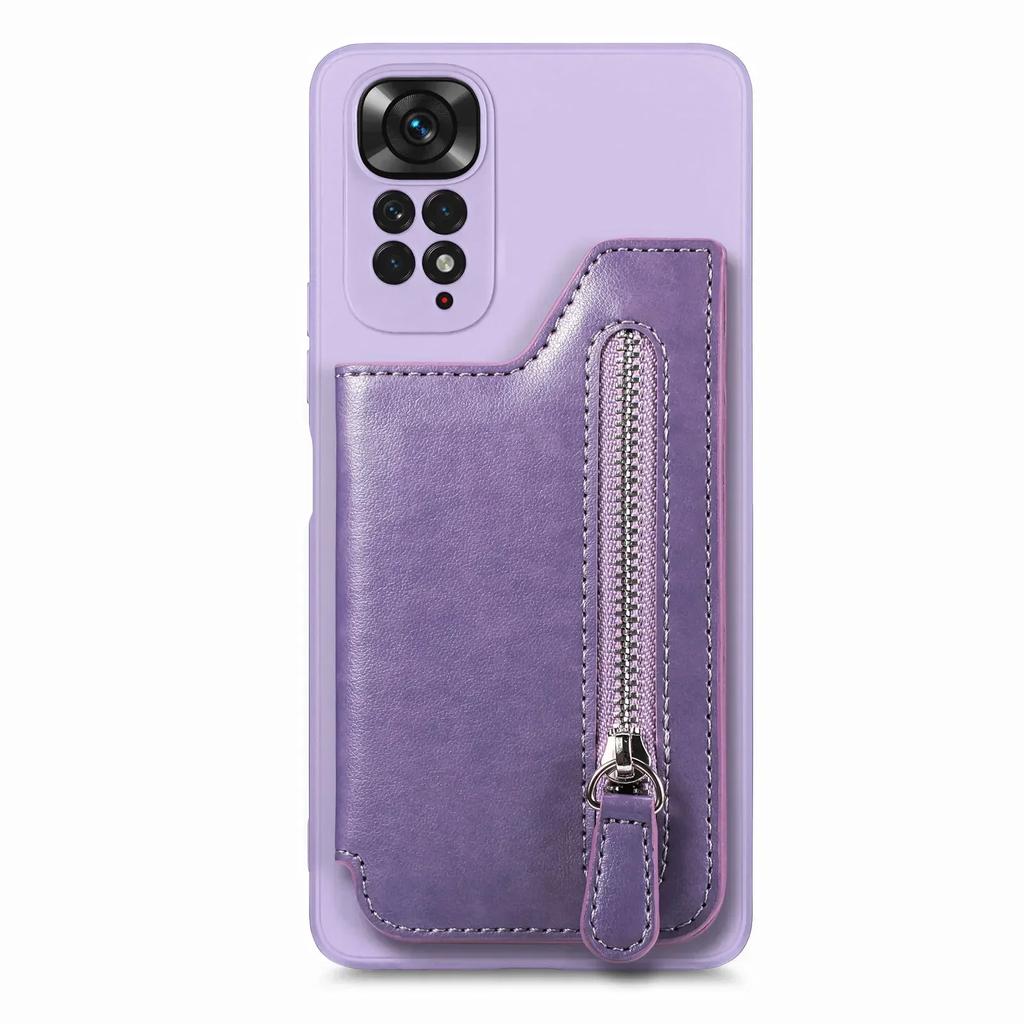 Kartenhalter Leder Reißverschluss Geldbörse Magnetische Hülle Für XiaoMi Redmi Note 14 13 12 11 11S 13C 10C X4 Pro 5G POCO X6 X3 NFC Tasche Hülle