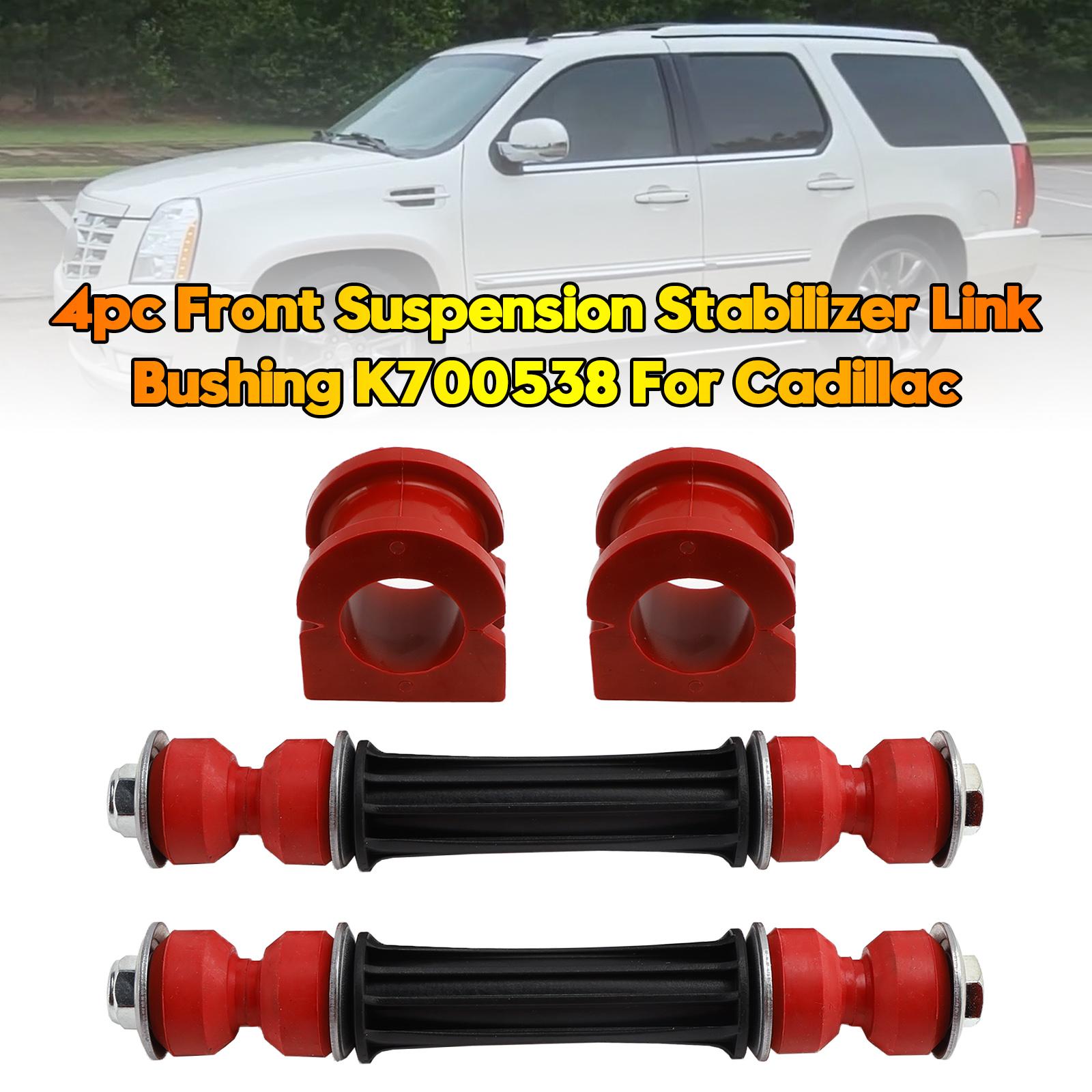 4pc Front Suspension Stabilizer Link & Bushing Kit K700538 For Cadillac