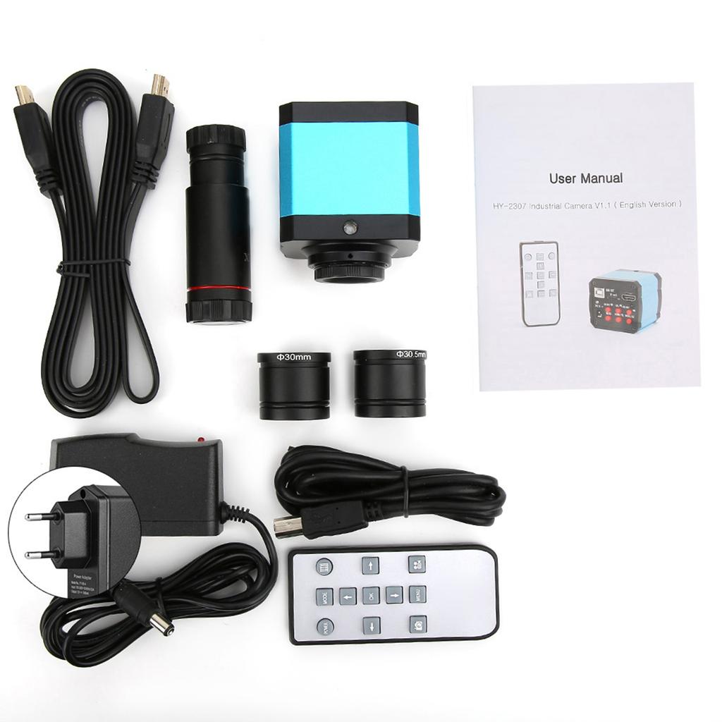 37MP Microscope Camera 1080P 60FPS HDMI USB Industrial Microscope Camera with Conversion Adapter