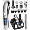 Kit Multifuncional de Cuidados Pessoais Masculinos Barbeador Elétrico à Prova d'Água Cortador de Cabelo Aparador de Nariz Carregamento USB