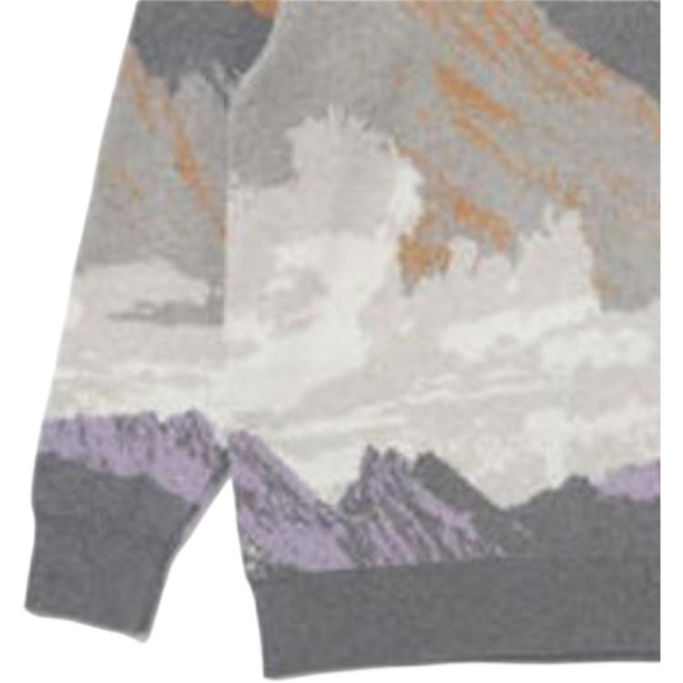 Sweter męski Levis FW22 z okrągłym dekoltem, wzorzysty, luźny, kaszmirowy, szary A0731-0004