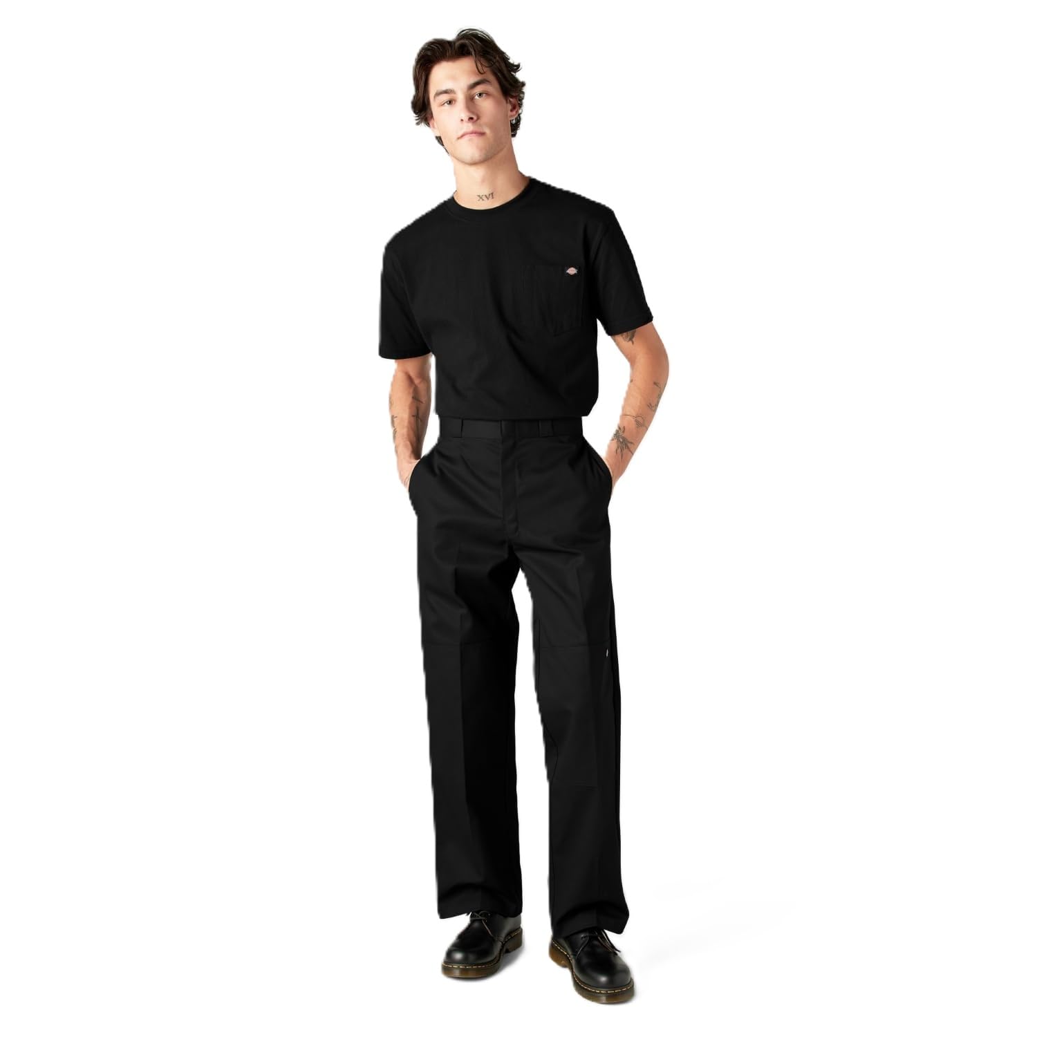 

Dickies Men s L30 Twill Double Knee Work Pants, D85283, Black, Size 30
