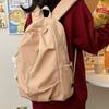 Schoolbag Women's Solid Color Backpack For Middle School Students
