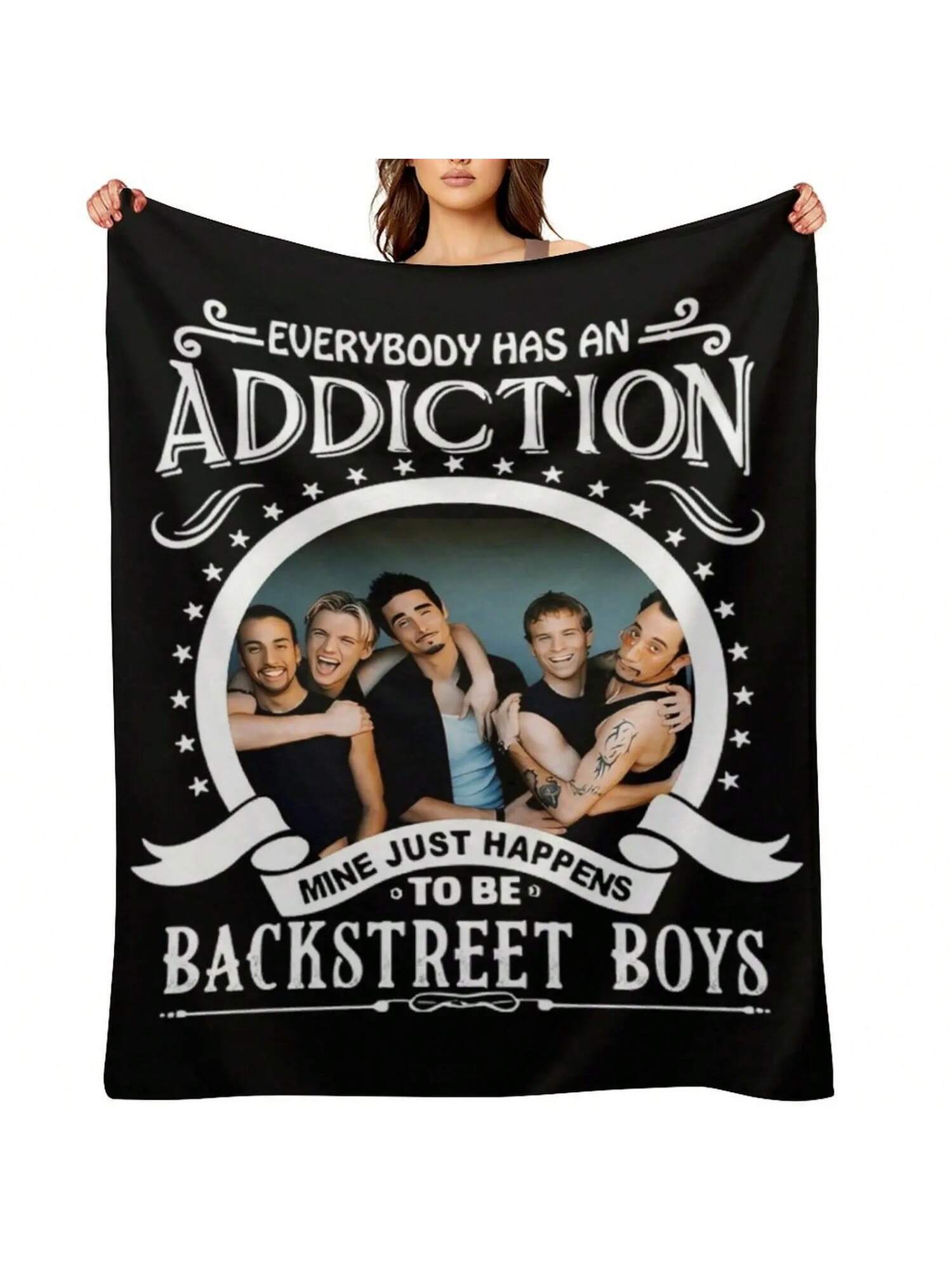 

Every Backstreet S Throw Blanket Cute Camping Decoratives Blankets 75X95CM сірий колір