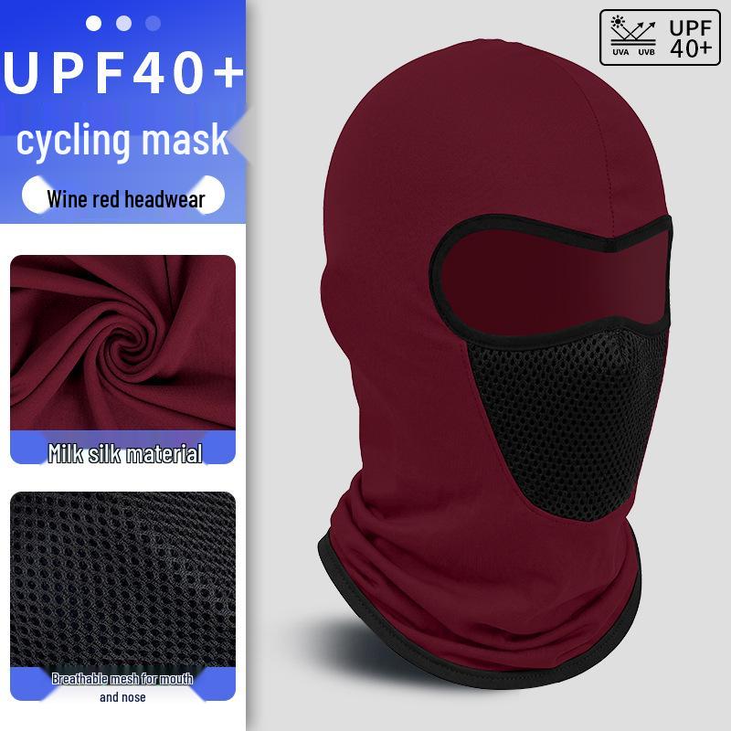 Herren Eis-Seide Vollgesichts-Motorrad-Sportmaske - Winddicht & Sonnenschutz Halsbekleidung
