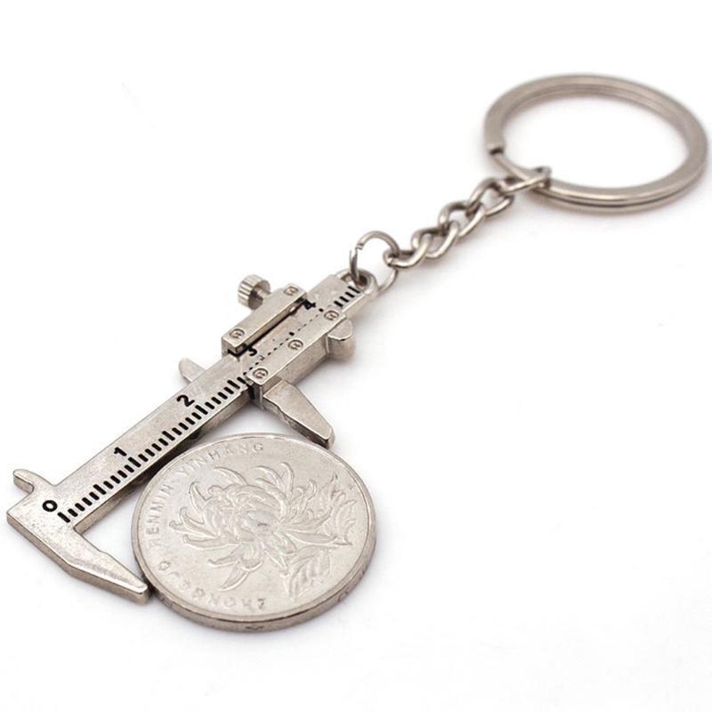 Fashion Mini Vernier Caliper Keychain 0-40mm Portable Measuring Gauging Tools Car for Key Chain Ring Ruler Caliper