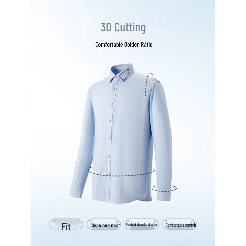 ROMON Men's Long-Sleeve Professional Business Dress Shirt