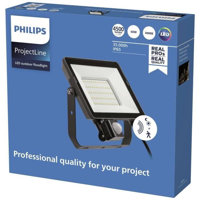 Projecteur d'éclairage led - philips - projectline - 50 w - blanc chaud - extérieur