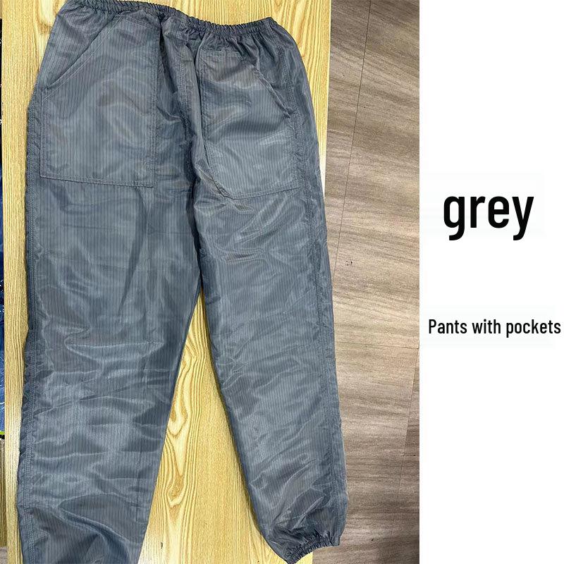 Unisex Dünne Antistatische Staubdichte Hose mit Taschen - Waschbare Schutzkleidung für Reinräume