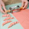 Pastry Tool Stainless Steel Rolling Cutter for Making Croissant Bread Wheel Dough Pastry Knife Wooden Handle Baking Knife