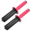 Portable Hair Fluffy 2pcs Round Hair Brush Anti‑Slip Hair Curler 17 Comb Teeth Hairstyling Tools Travel Personal Use for Home Hair Salon