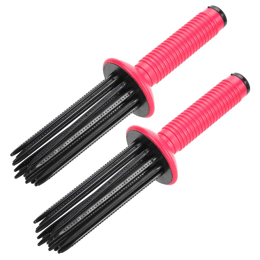 Portable Hair Fluffy 2pcs Round Hair Brush Anti‑Slip Hair Curler 17 Comb Teeth Hairstyling Tools Travel Personal Use for Home Hair Salon