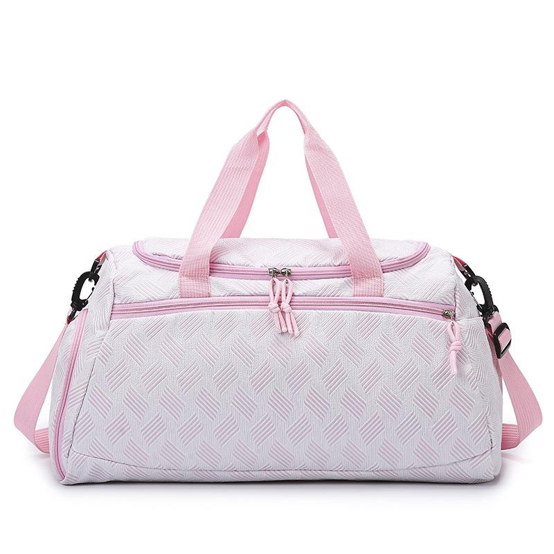 Fashion and fresh dry and wet separation sports fitness bag going out large capacity with shoe compartment portable travel bag can be set with tie rod