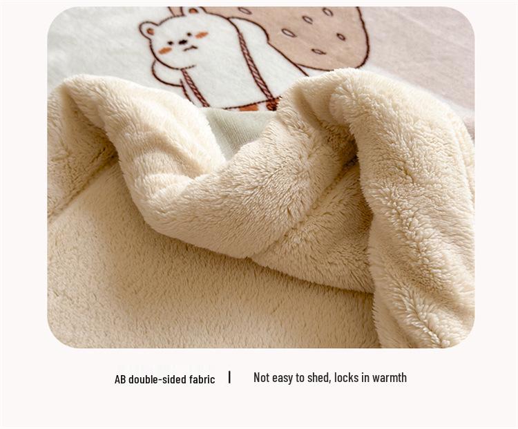 Yunjin Oboustranná zimní fleecová deka - Hrubá, útulná přehoz na pohovku a kancelářský šál