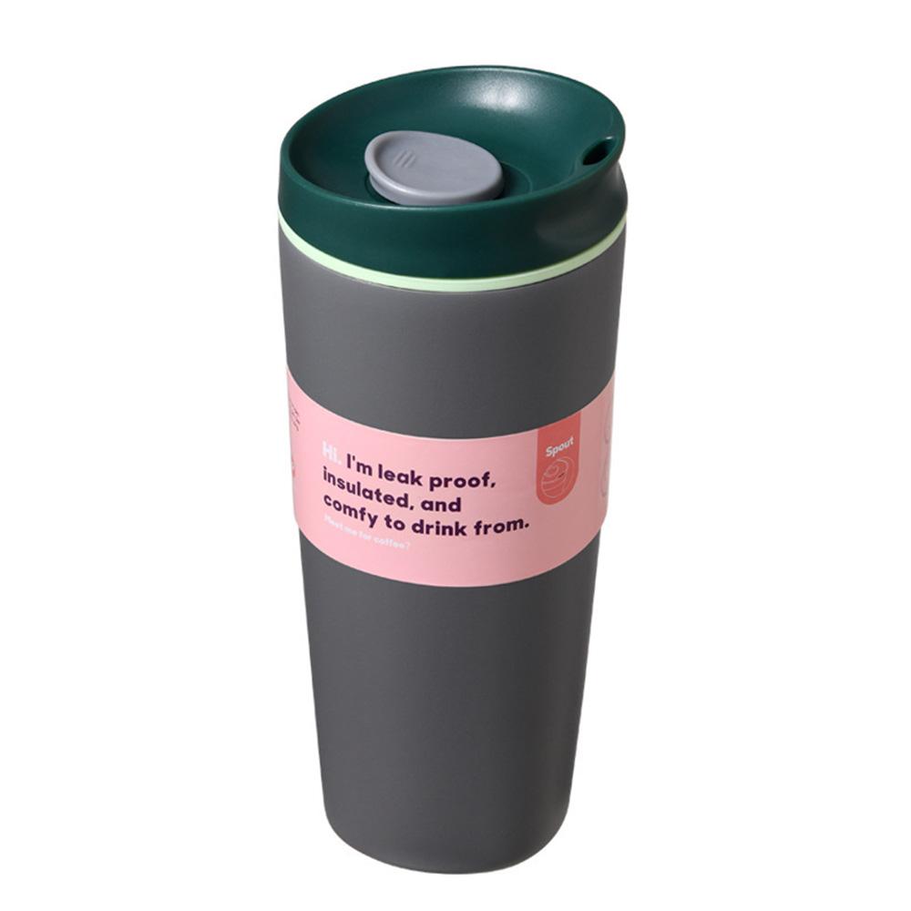 600ml Coffee Cup Tumbler with Lid Vacuum Stainless Steel Thermos Insulated Water Bottle Leak-Proof Keep Drinks Hot & Cold