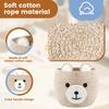 Medvědí úložný koš Bavlněné provázkové lano Víceúčelový Organizér na drobnosti Hračky Skládací Domácí Dárek Koš na prádlo