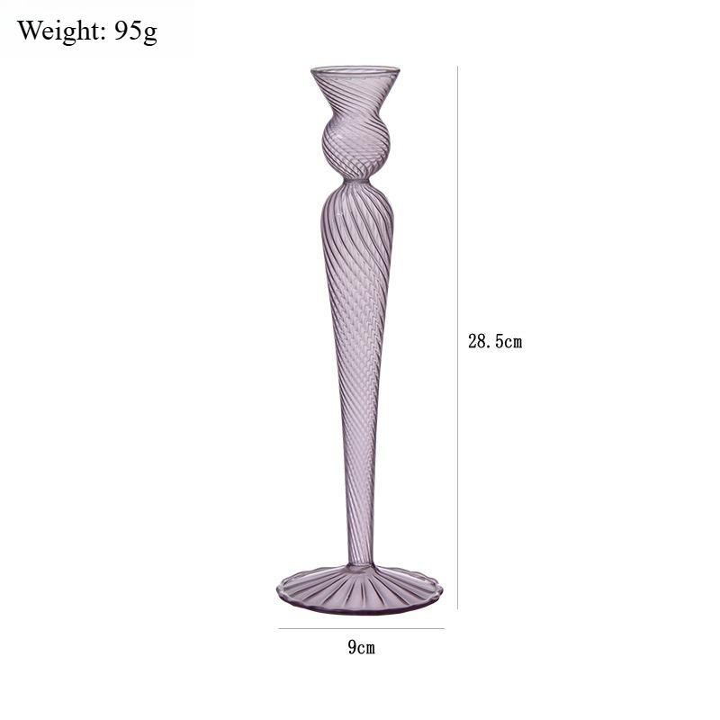 Creative European-style Glass Candlestick Home Decorations Wedding Table Centerpiece Party Decor Candlestick Housewarming Gift