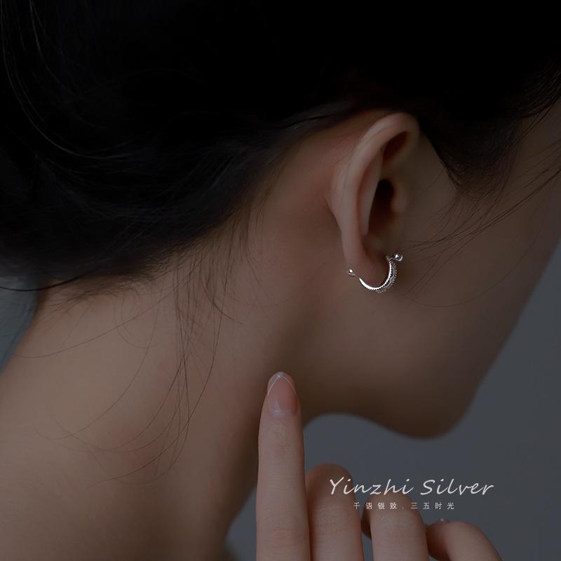 Charm 925 Silver Minimalist Hoop Earrings For Women Unisex Party Jewelry Gift Trendy