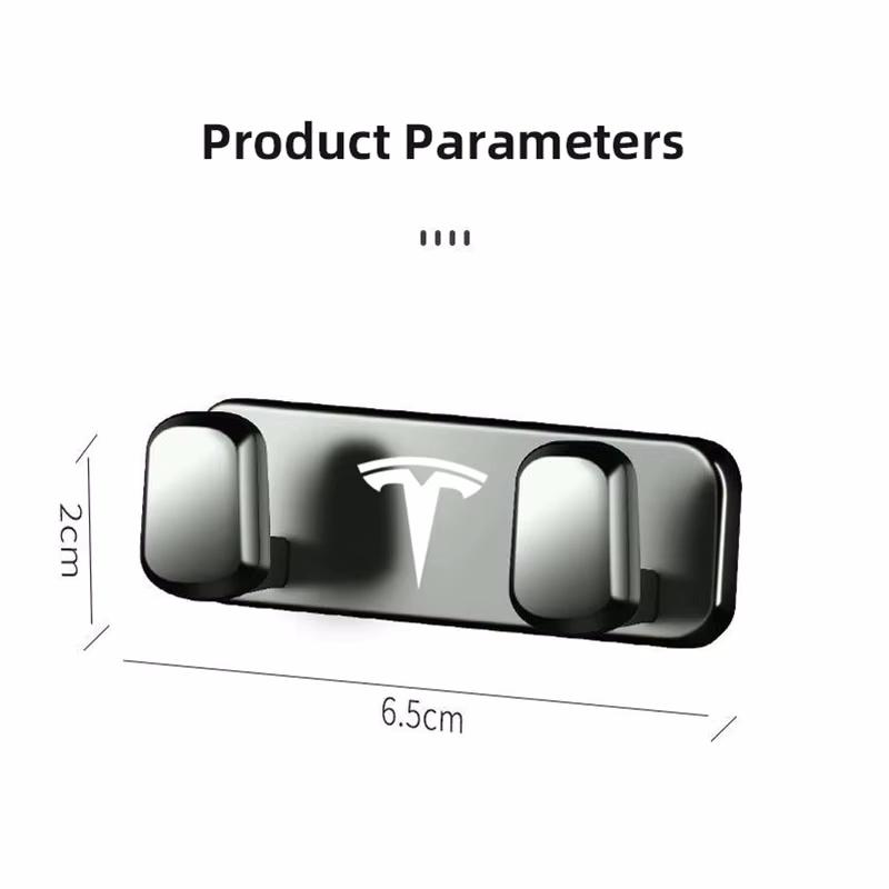 ALQ1 Car Zinc Alloy Storage Hooks Interior Organize Tools Accessories For Tesla SpaceX Model 3 Highland 2023 Model S Model X Model Y