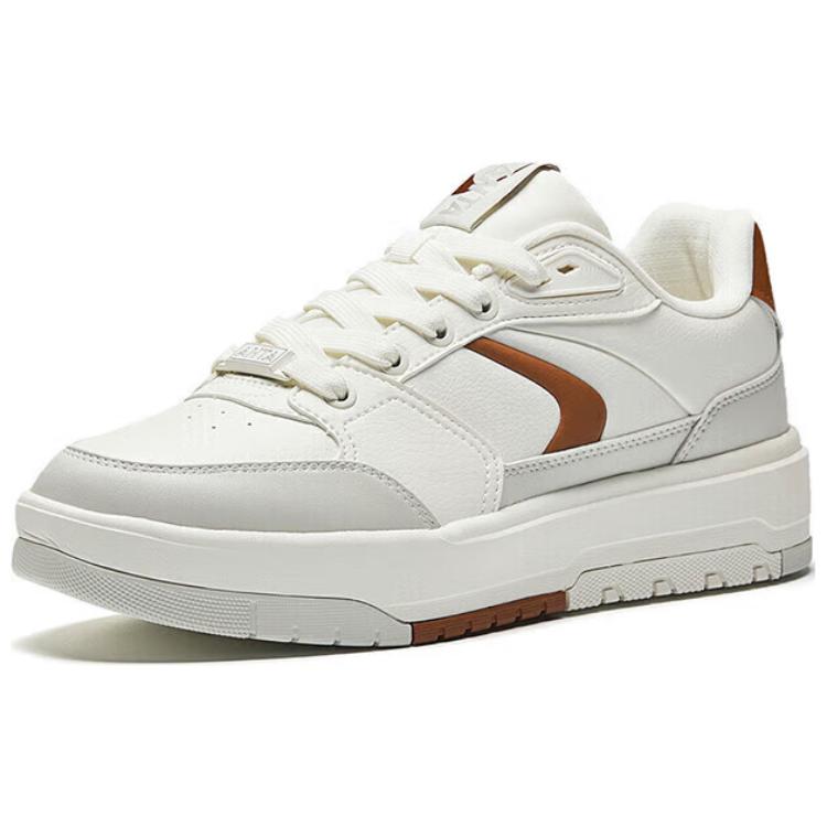 New Anta 982 Anti Slip And Wear Resistant Coverage Low Top Skateboard Shoes Men's White Gray Brown 112518060-6