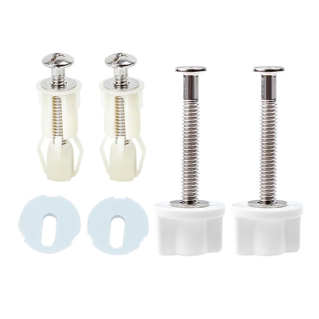 Upgrades Toilet Seat Hinge Bolts Toilet Seat Fastener Quick Fix Screws Replacement set for Stable & Secure Installation