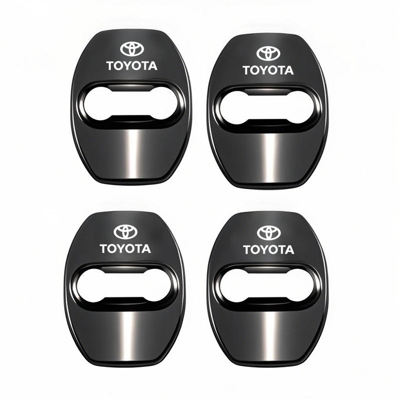 4Pcs Stainless Steel Car Door Lock Cover Case Sticker Accessories For Toyota Corolla Yaris Aygo Prius RAV4 Crown CHR Camry Auris AA9