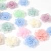 5/10Pcs 5.5cm Vintage Fabric Camellia Rose Chiffon Artificial Flowers for Women Wedding Party Dress Decoration Craft Jewelry