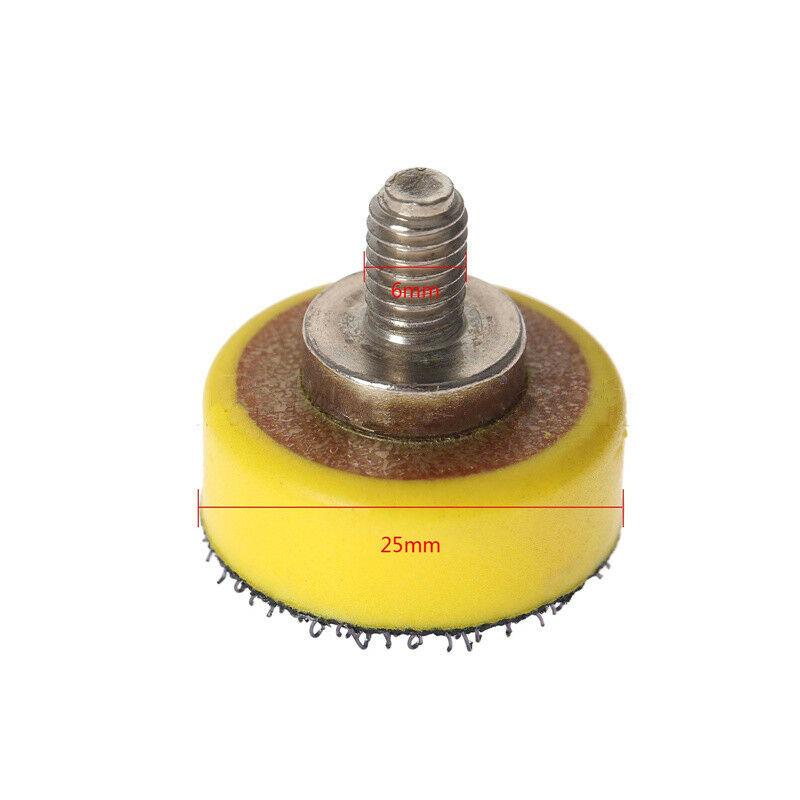 60 szt. 1" 25mm Gąbkowy Pad Polerski Zestaw Padów Polerskich Polerka Samochodowa + 2 szt. Płyta Podkładowa M6 Pasuje do Szlifierki Elektrycznej Dremel Narzędzie Obrotowe
