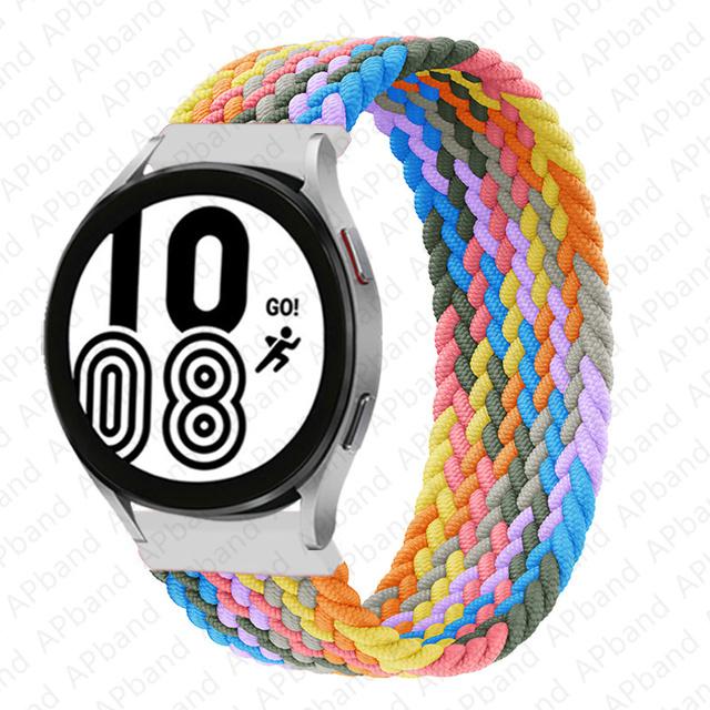 20mm 22mm Band for Samsung Galaxy watch 6 7 4 5 pro active 2 Gear S3 braided solo loop bracelet correa Huawei watch GT 2 3 strap