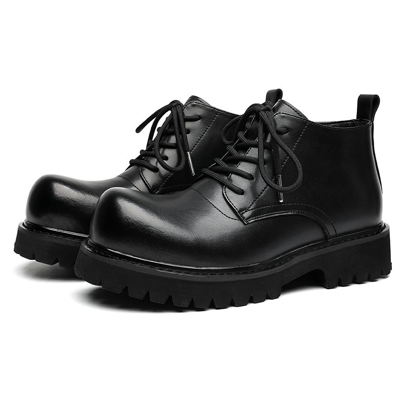 Fashion Leather Ankle Boots For Man Genuine Leather Big Size Boots High Quality Designer Formal Platform Casual Boots Fashion