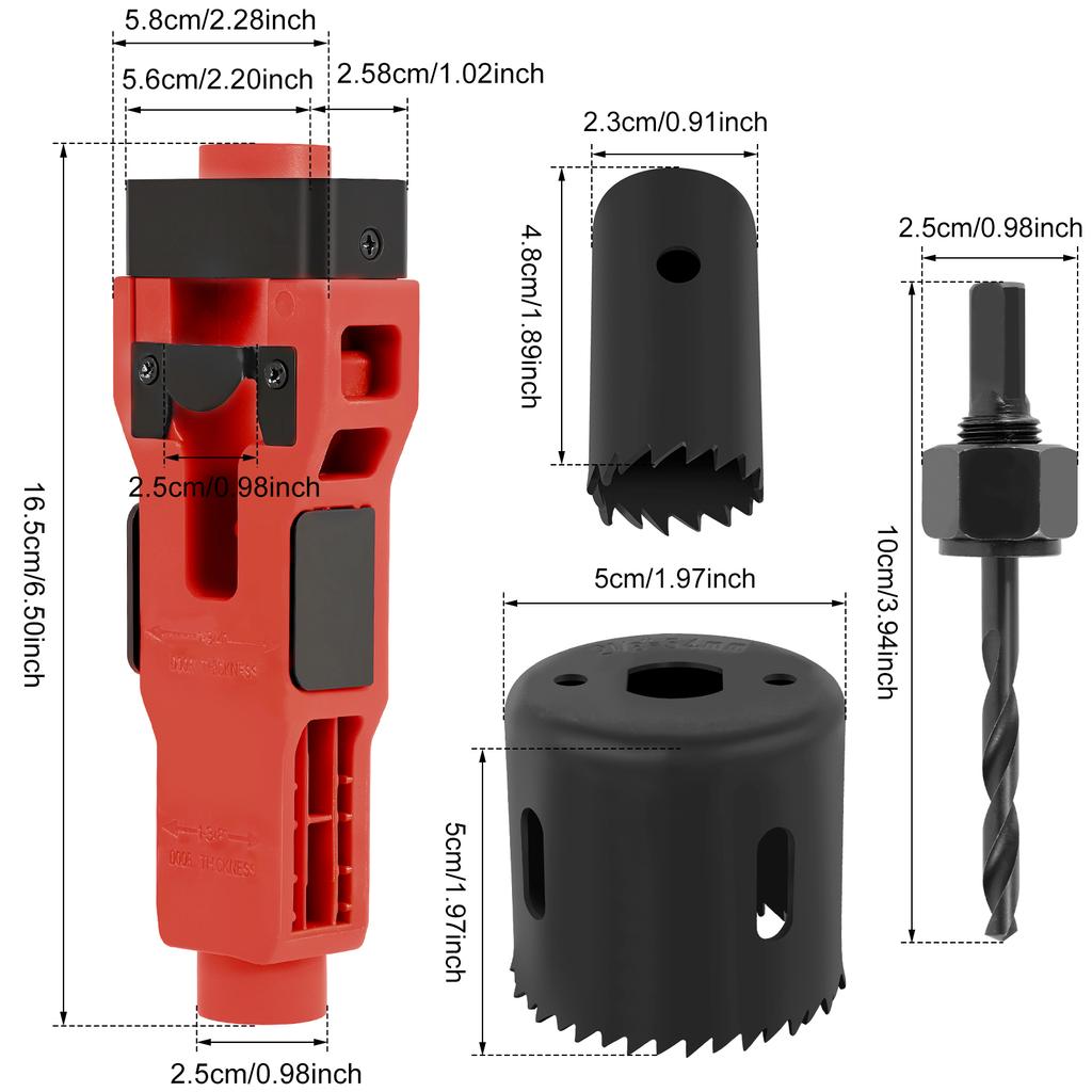 Door Latch Mortise Tool Precision Scoring and Chiseling Door Latch Installation for 1-3/8’ or 1-3/4’ Thick Wooden Door Door Lat