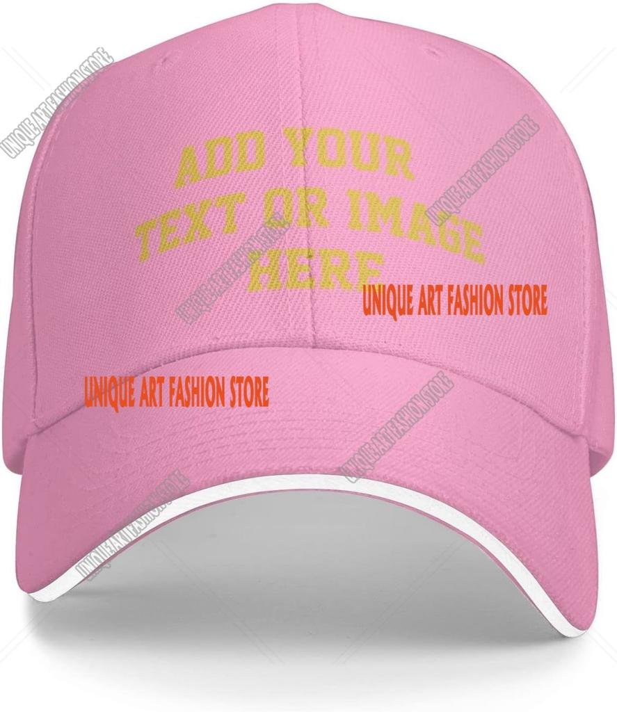 Custom DIY Logo Hats Add PhotosLogoText to Design Your Personalized Baseball Cap for Men Women Adjustable