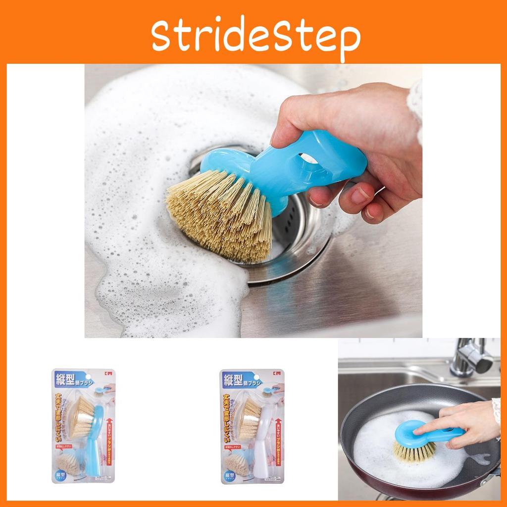Pot Handle Abs Scrubber With Nylon Bristles For Easy Dishwashing Cleaning And
