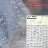 Shiny Polarized White Ribbon Bowknot Stars Tassel 3D Self Adhesive Nail Art Stickers Lovely Bow 5D Embossed Manicure Decals