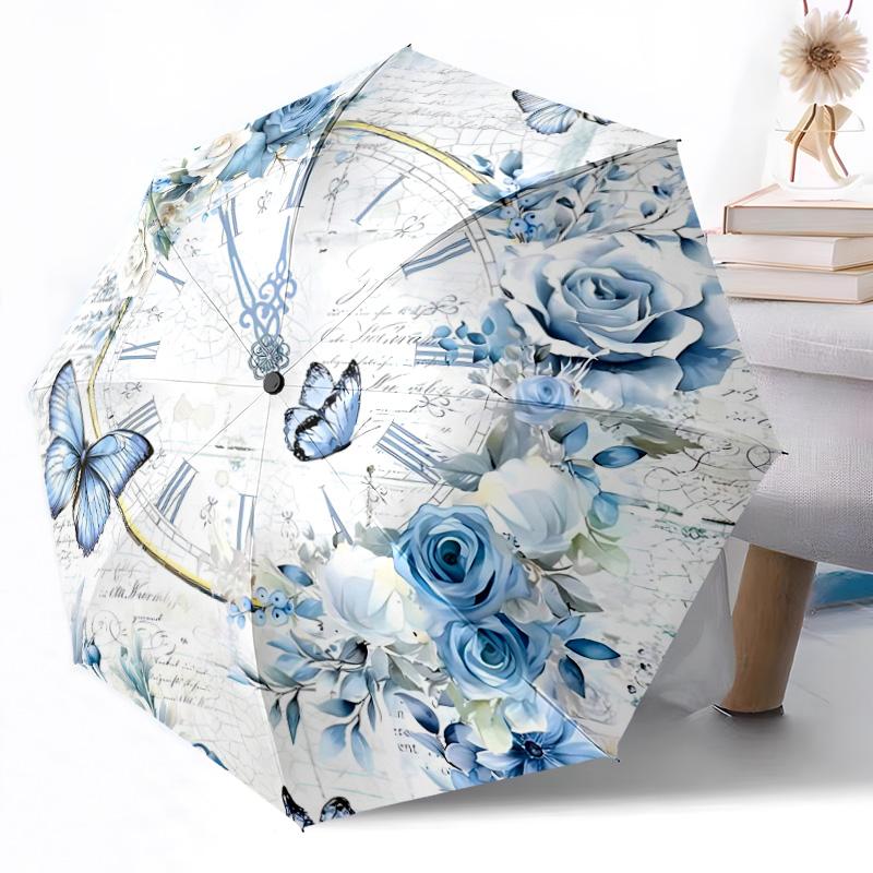Sunflower Garden Art Outdoor Automatic Umbrella Compact & Durable 8-Rib Design Foldable Design Travel Essential Elegant Women's Umbrella