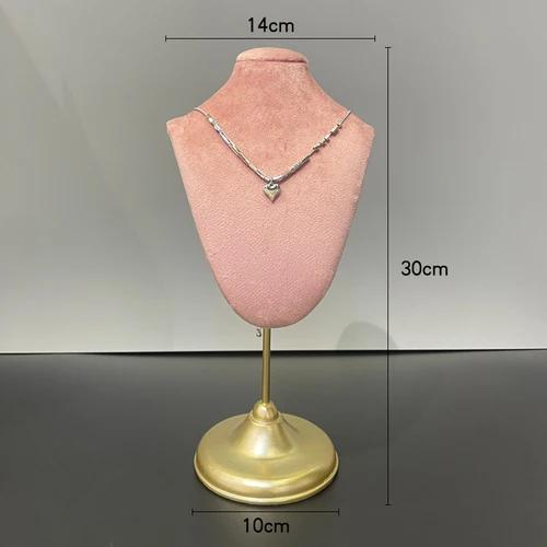 

Подставка для ювелирных изделий из розового металла, подставка для повязки на голову, настольное украшение, хранение ожерелий, сережек, браслетов, колец, пластин, реквизит