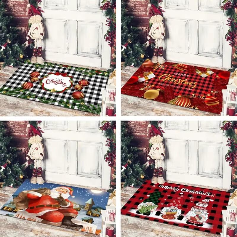 Christmas Floor Mat Entrance Doormat Bedroom Bath Toilet Anti Slip Carpet 2025 Merry Christmas Decoration for Home New Year Gift