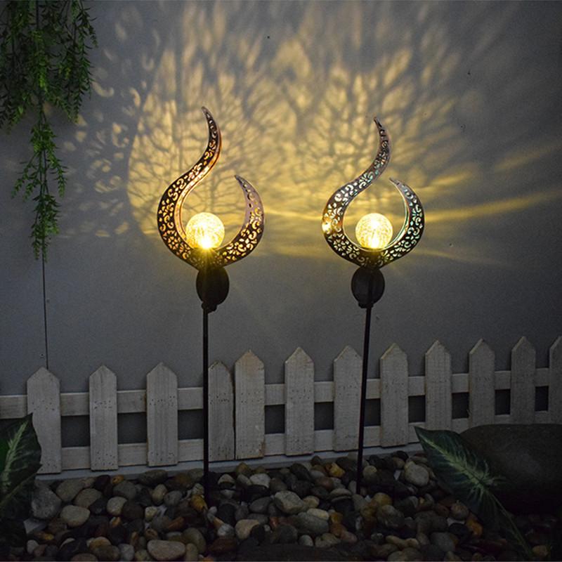 1Pc Led Solar Lichter Im Freien Wasserdichte Mond Fee Rasen Garten Solar Lampen für Pathway Laterne Landschaft Yard Decor Garten Decor