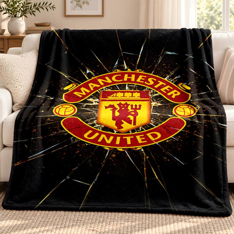 FC Manchester blanket Flannel Blanket Soft Cozy Plush Throw for Sofa Bed Lightweight Home Decoration Outdoor camping