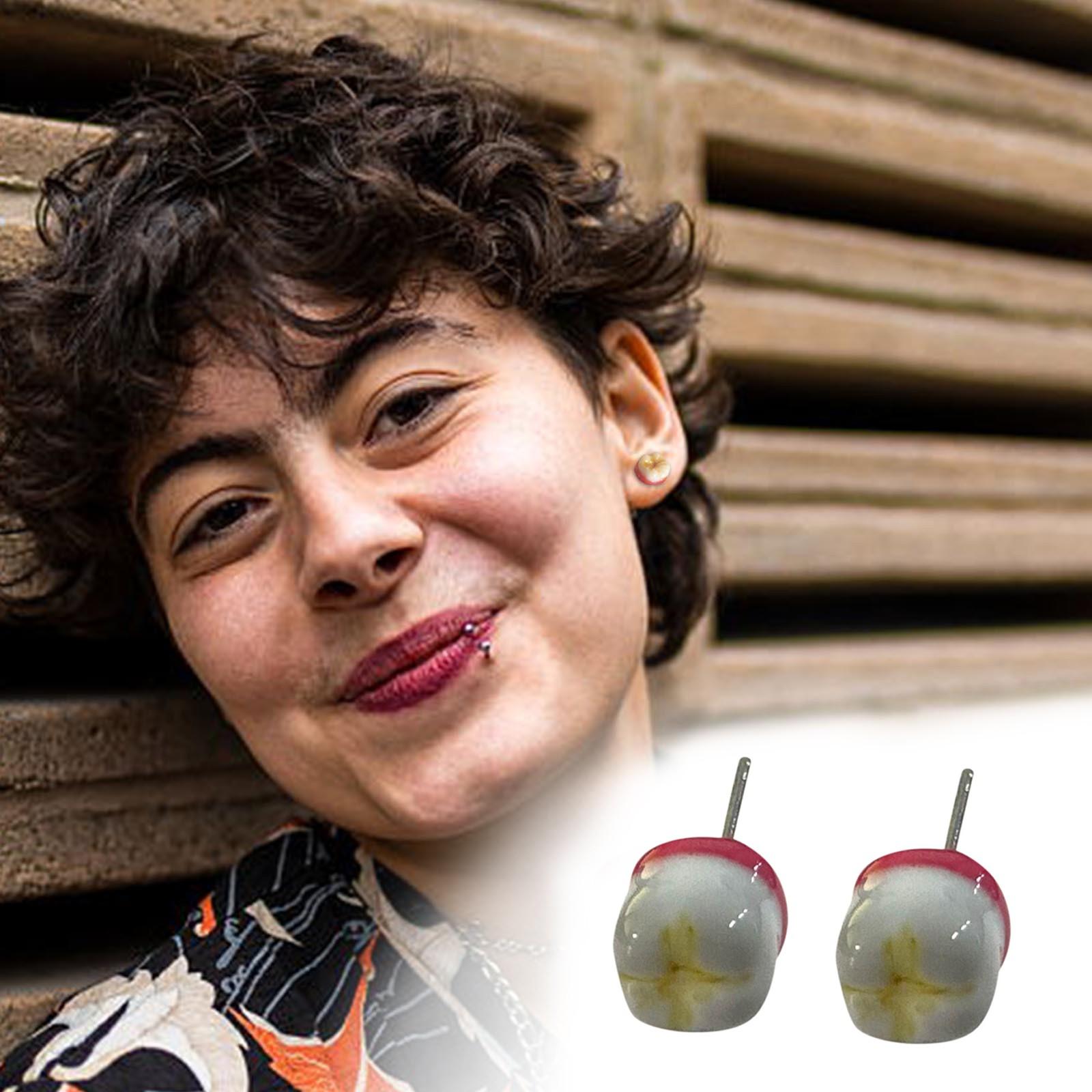 

Имитированные зубы Серьги Зубы Ювелирные изделия Потрясающие серьги Странные ювелирные изделия Ужасы Поклонники Готические украшения