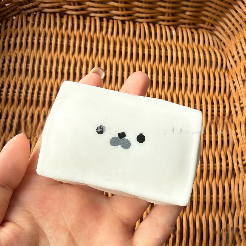 Taba Squishy Creatief Nieuw Grappig Schattig Melkblok Verzegel Speelgoed Kawaii Stressverlichter Vinger Speelgoed Langzame Terugslag Sensorisch Speelgoed Verjaardag
