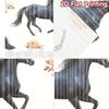 Flat Printing Curtains Without Rod Floral Horses Design Ramadan Festival Fashion Durable Polyester Fabric Curtain Set Of 2 Made Washable